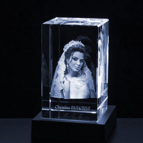 20cm x 6cm x 6cm Optical Crystal Rectangle H or V